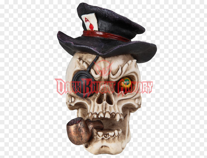 Knight Head Skull Bone Ace Top Hat PNG
