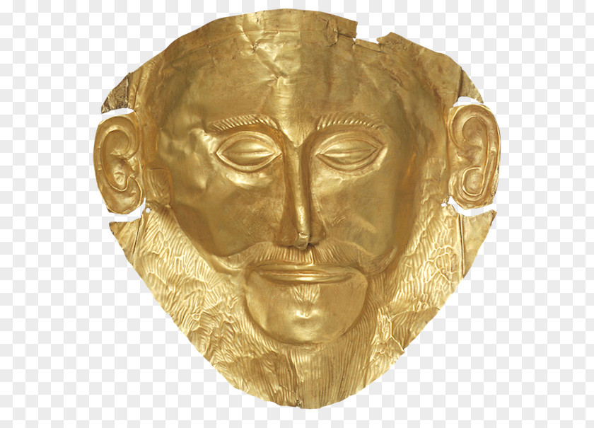 Mask Culture Of Agamemnon Grave Circle A, Mycenae National Archaeological Museum, Athens PNG