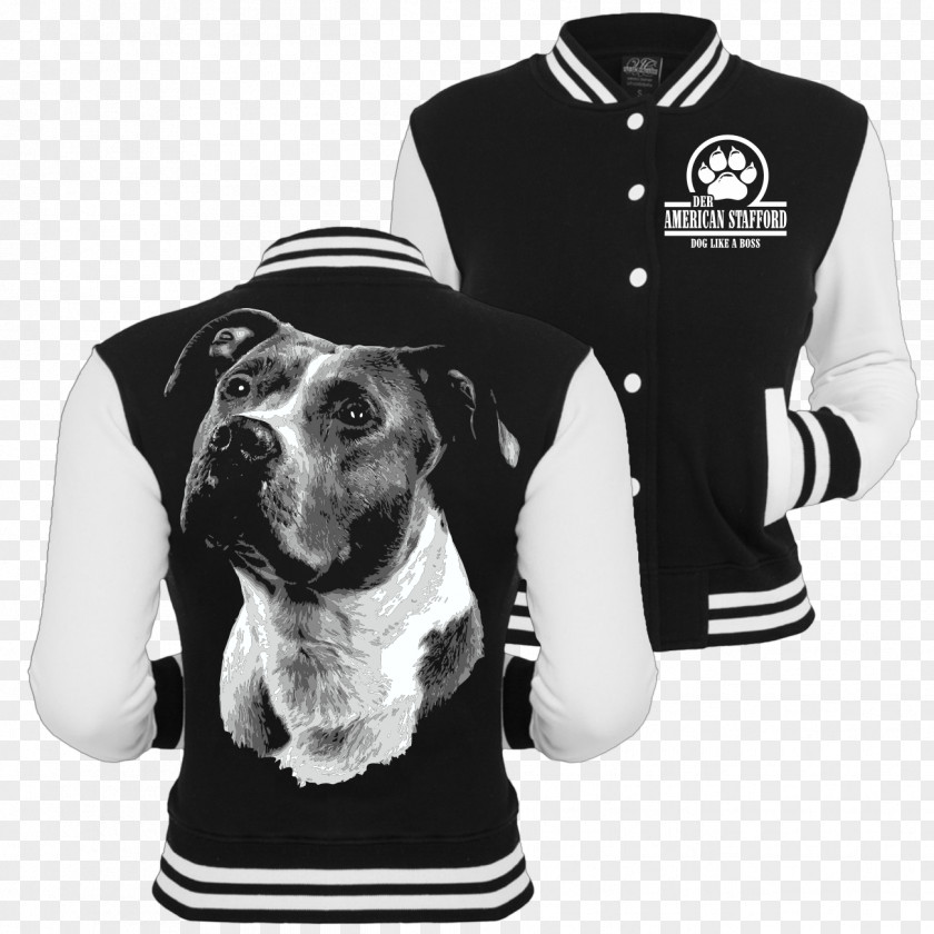 American Staffordshire Terrier Hoodie Dog Breed T-shirt Jacket Letterman PNG