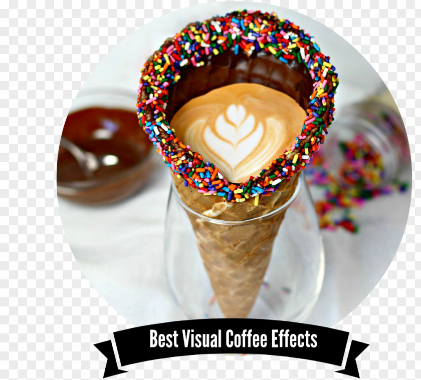 Coffee Ice Cream Cones Espresso Cafe Waffle PNG