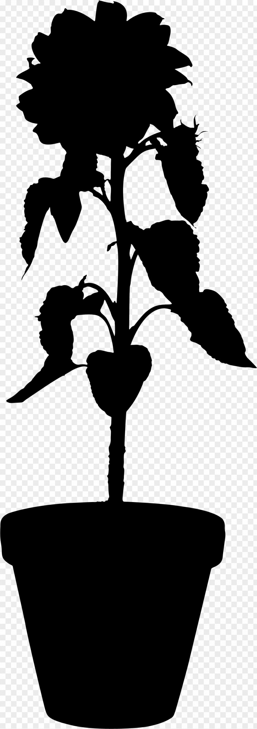 Flower Plant Stem Leaf Clip Art Silhouette PNG