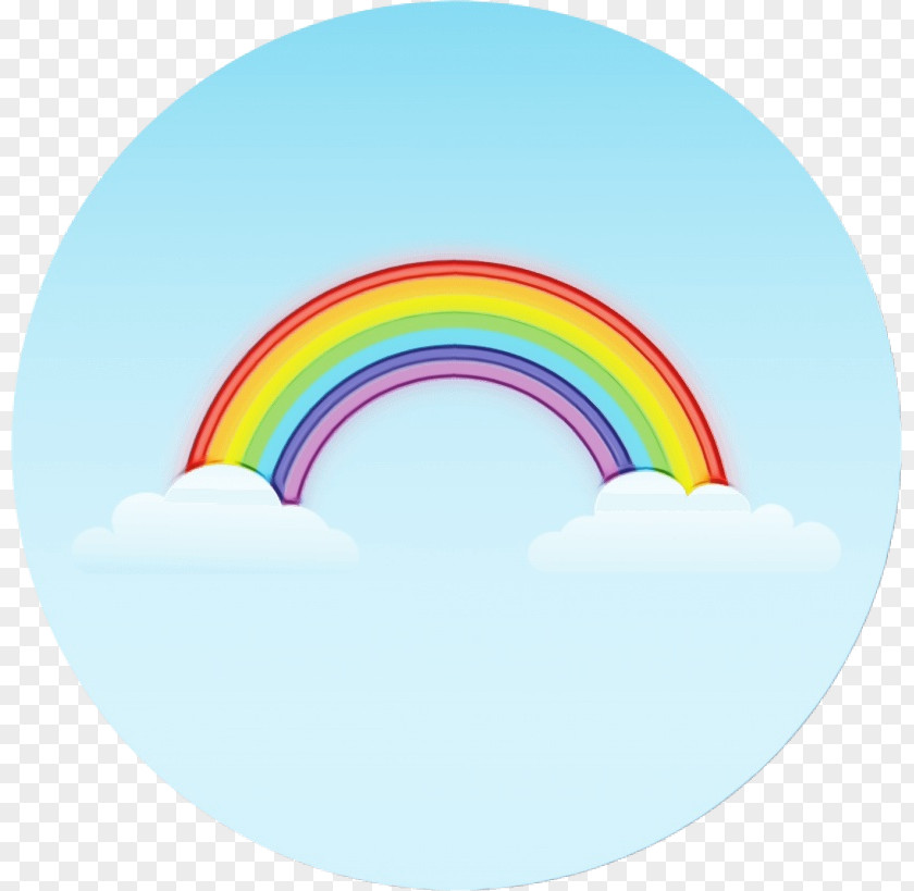 Symbol Wheel Rainbow Watercolor PNG