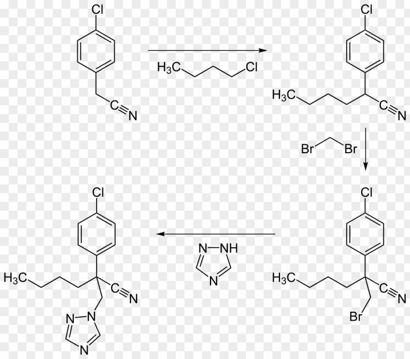 Synthesis Myclobutanil Triazole Nitrile /m/02csf Chemical Compound PNG