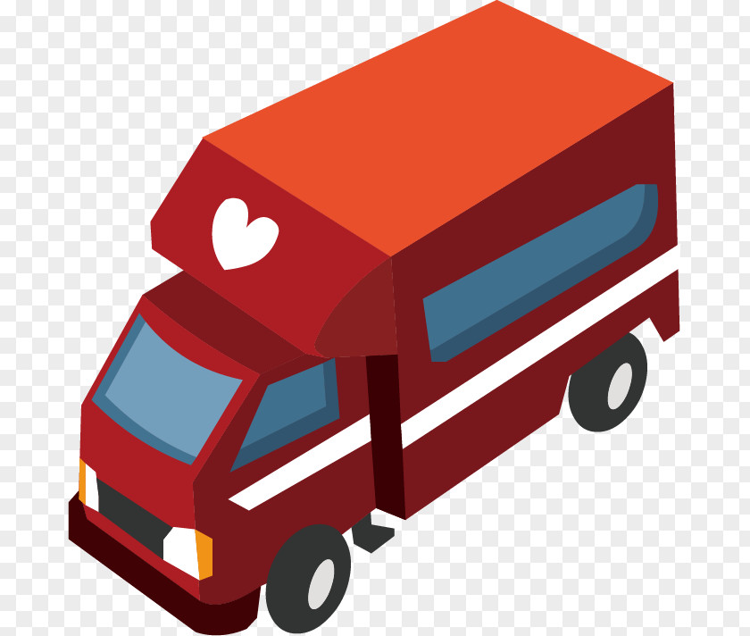 Vector Red Ambulance Floating Material Car Euclidean Gratis PNG