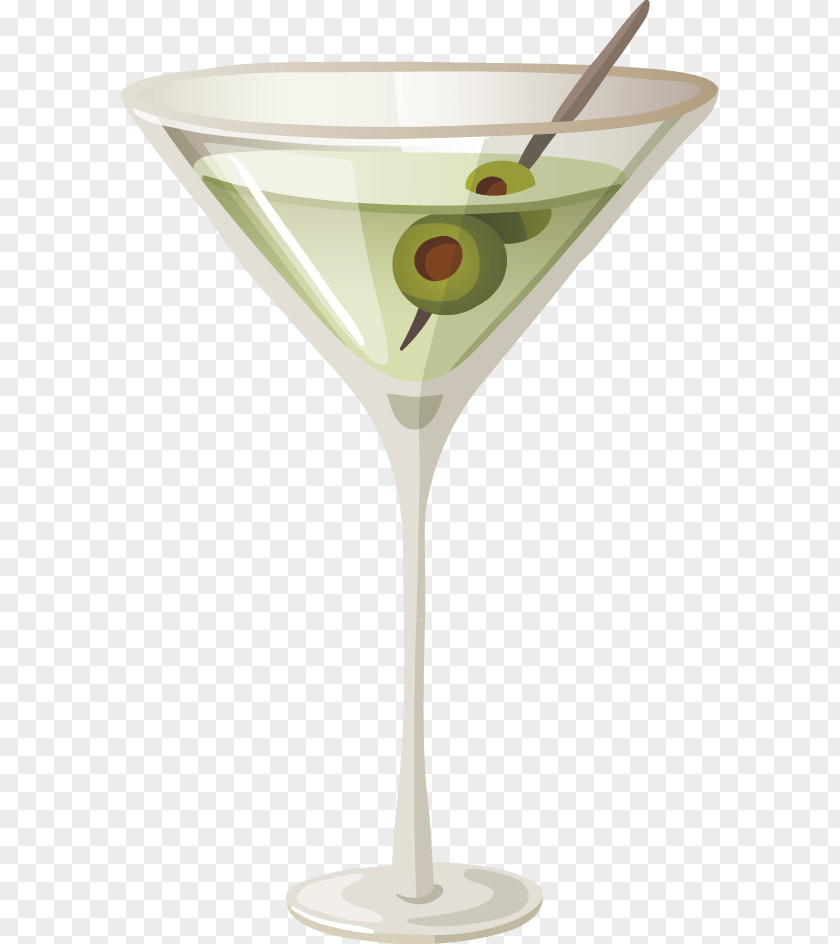 Cartoon Wine Glass Cocktail Martini Garnish PNG