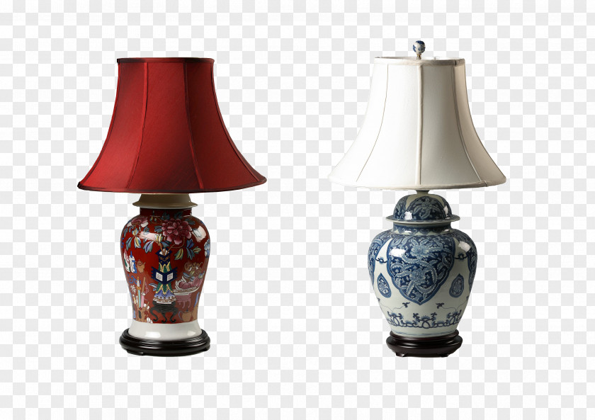 China Wind Lamp Table Lampe De Bureau PNG