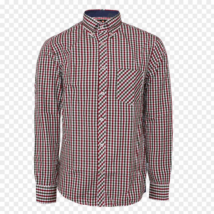 Gingham Checks Long-sleeved T-shirt Dress Shirt Tartan PNG