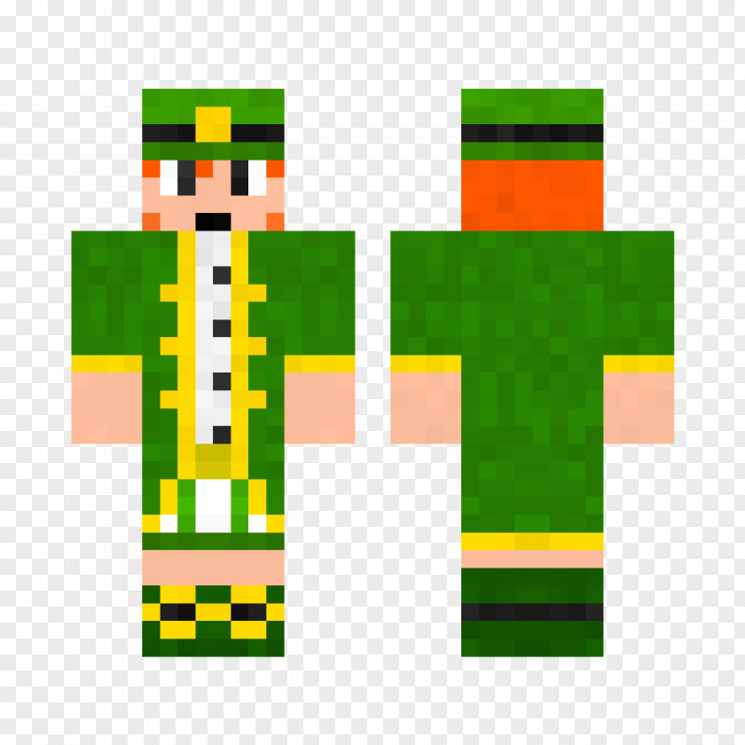 Leprechaun Hat Shirt Skin Yellow Green Minecraft PNG