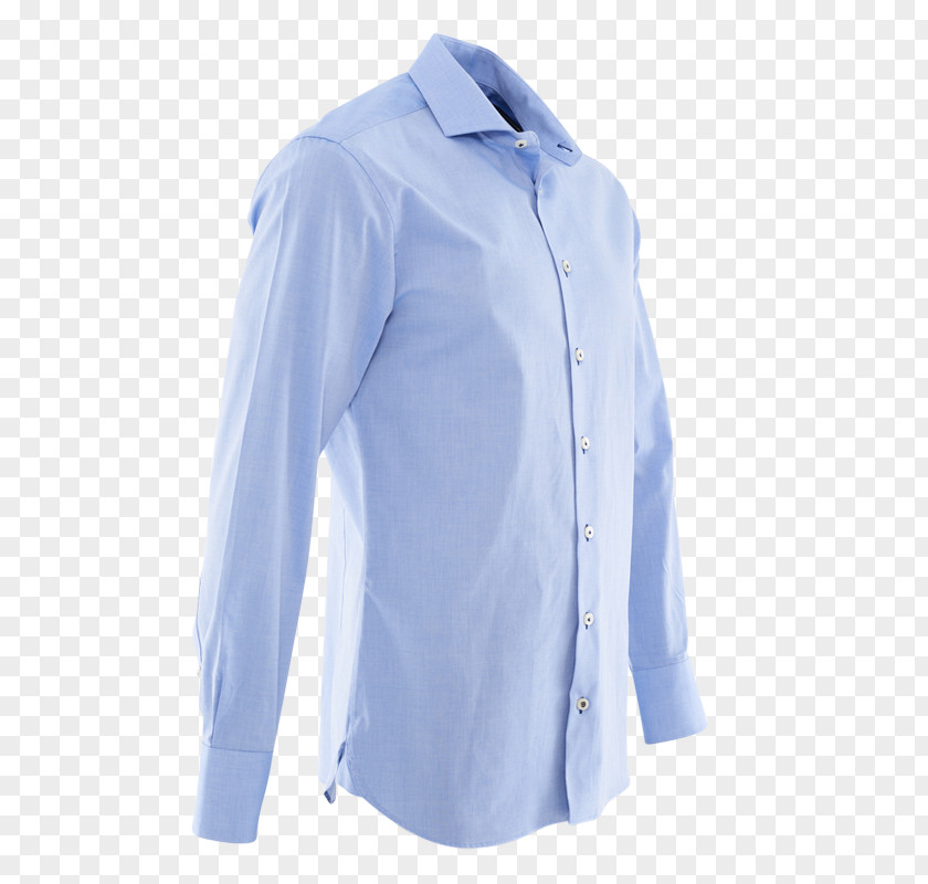 Wise Man Dress Shirt Collar Sleeve Blouse Electric Blue PNG