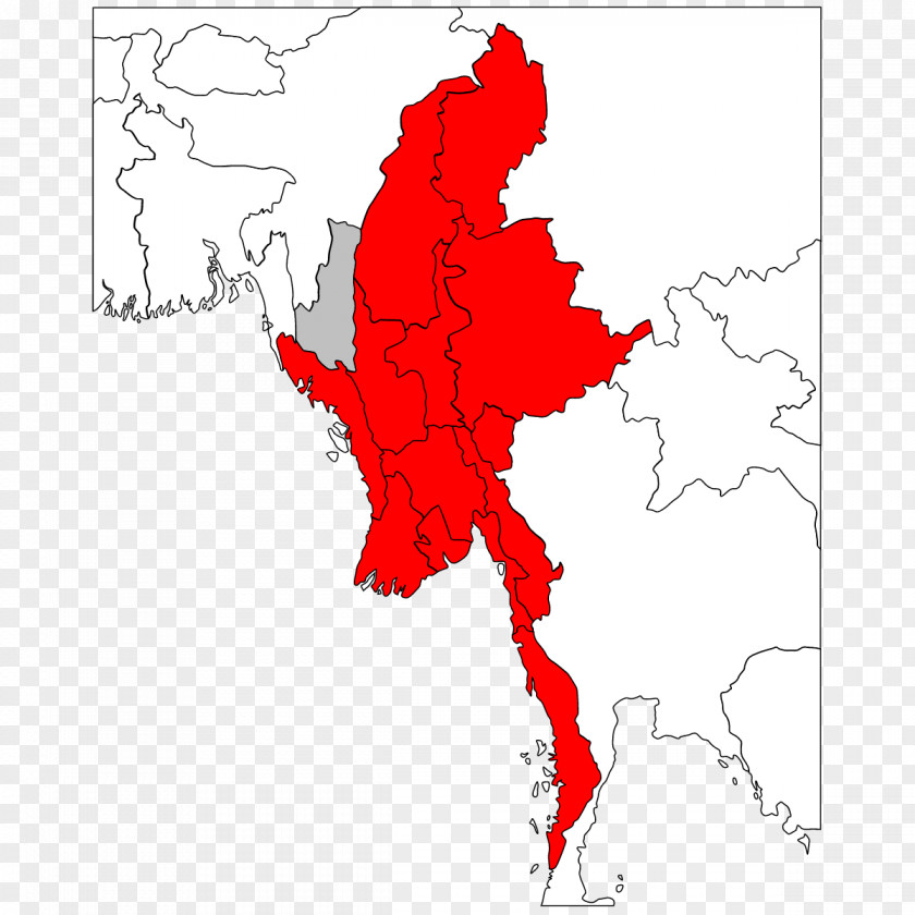 Map Burma Royalty-free PNG