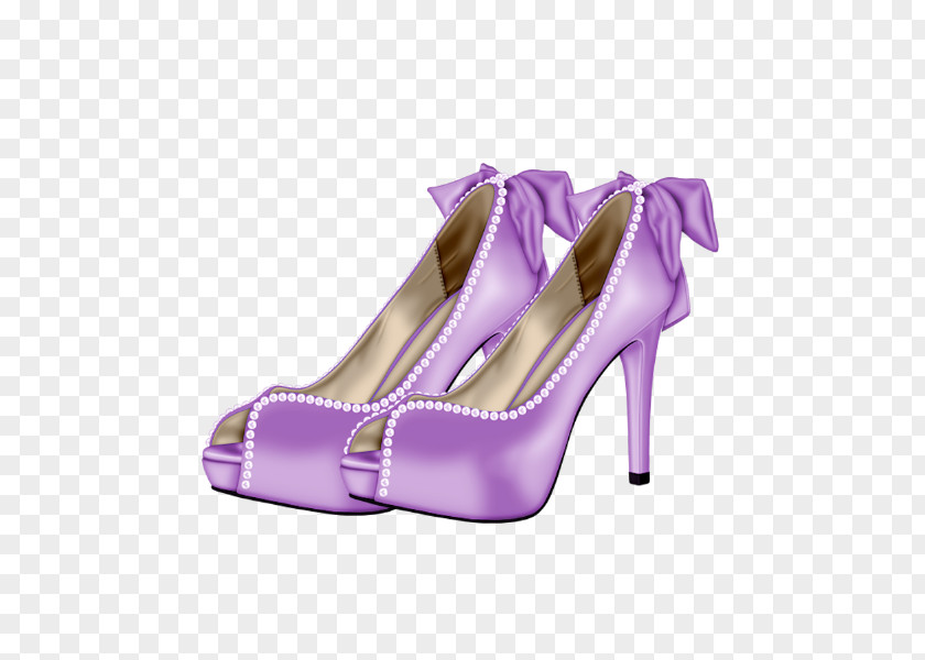 Purple High Heels Court Shoe High-heeled Footwear Boot PNG