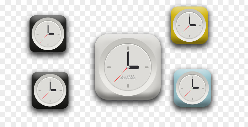Small Square Table Alarm Clock Icon PNG