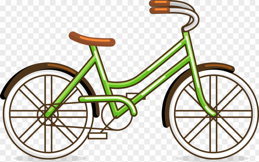 Fashion Green Bike Vector Material Bicycle Cycling PNG