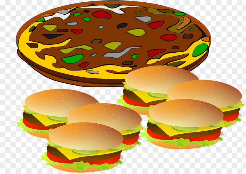 Pizza Cheeseburger Hamburger Fast Food Hot Dog PNG