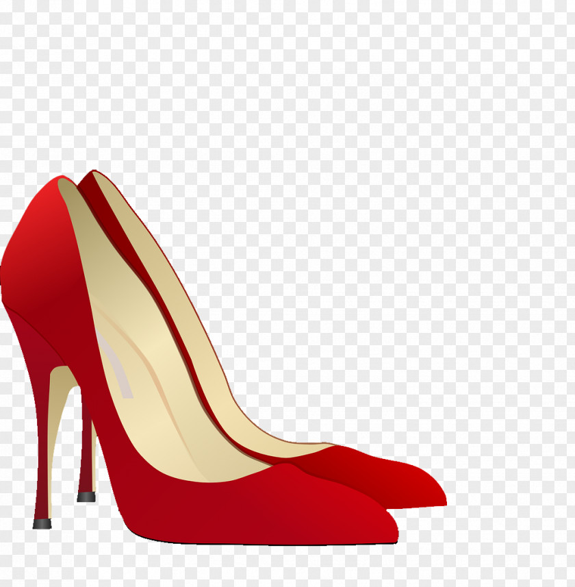 Red High Heels High-heeled Footwear Court Shoe Clip Art PNG