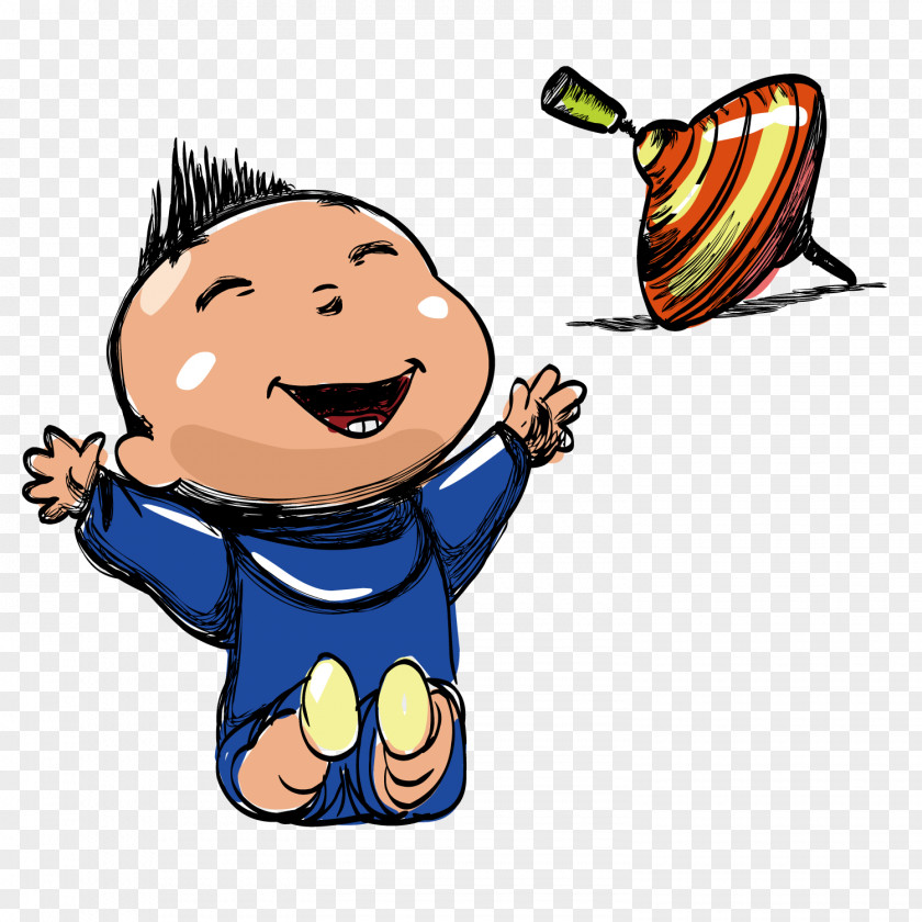 Vector Happy To Play Infant Child Cartoon Clip Art PNG