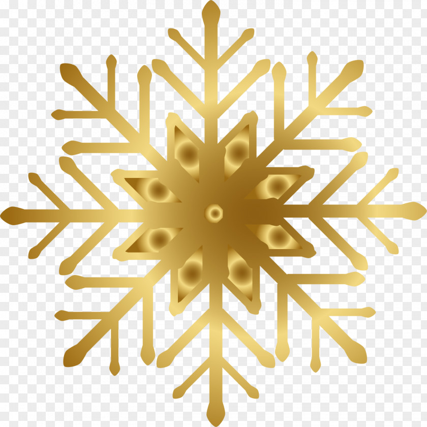Golden Snowflake PNG