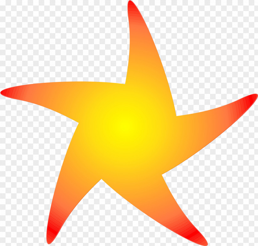 Orange Star Drawing PNG