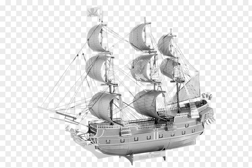 Ship Black Pearl Brigantine Metal Steel PNG