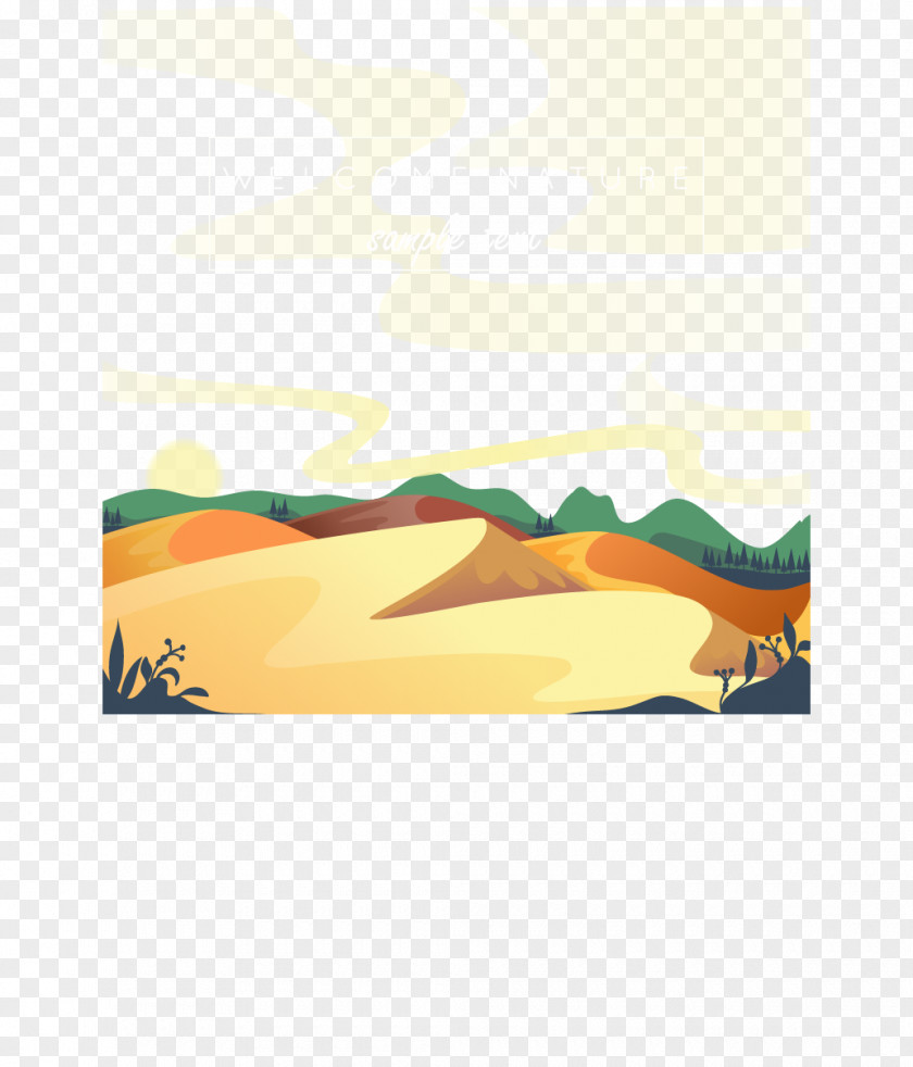 Vector Desert Illustration PNG