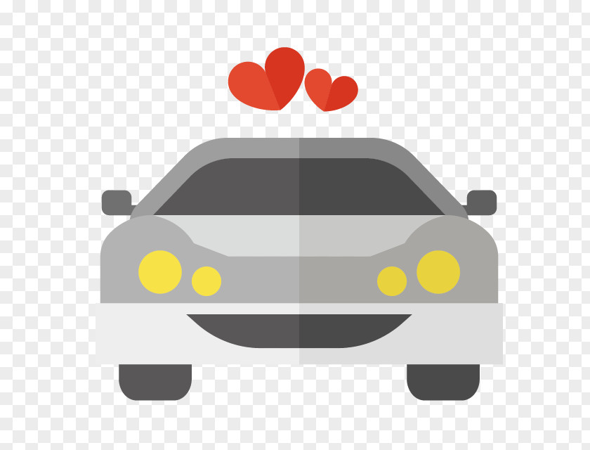 Vector Married Wedding Car Marriage Romance PNG
