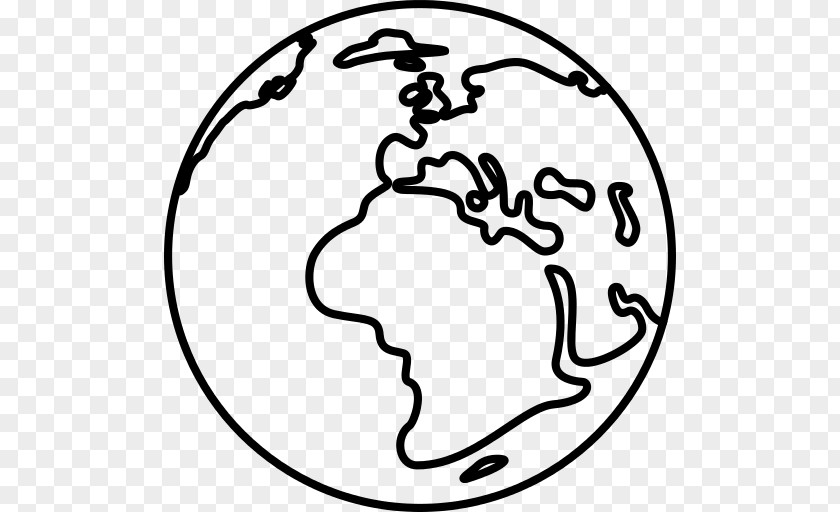 Black And White Globe Planet Earth PNG