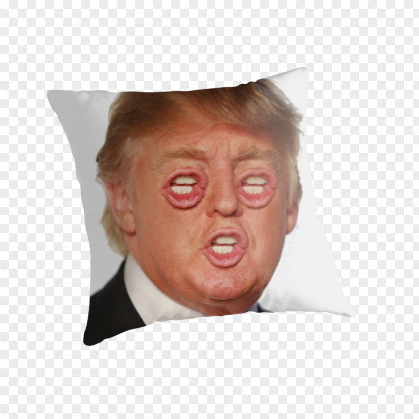 Donald Trump Nose Cushion Throw Pillows PNG