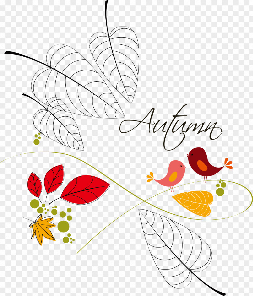 Leaves Drawing Autumn Illustration PNG