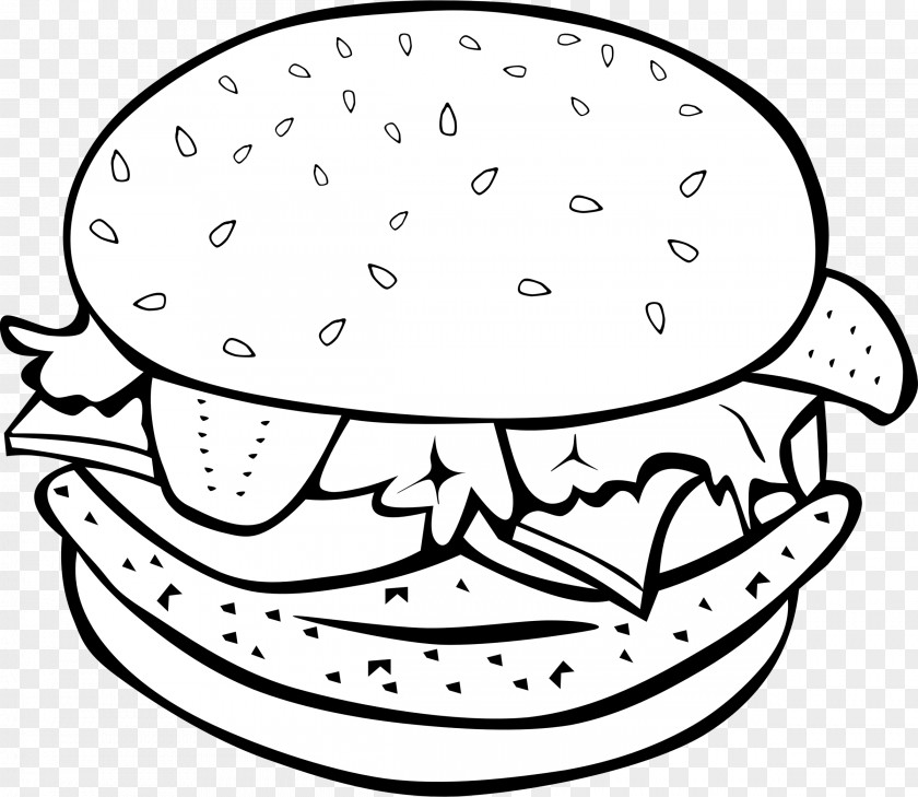 Burger Hamburger French Fries Junk Food Fast Coloring Book PNG