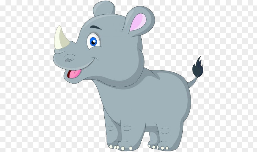 Cartoon Rhino Rhinoceros Baby Rhinos Drawing Clip Art PNG