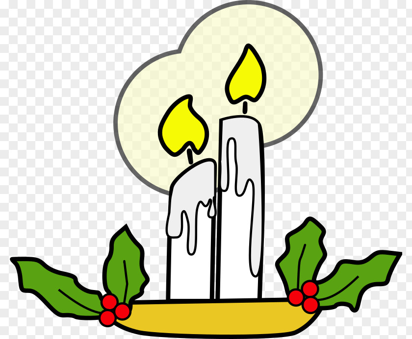 Christmas Candle Clip Art PNG