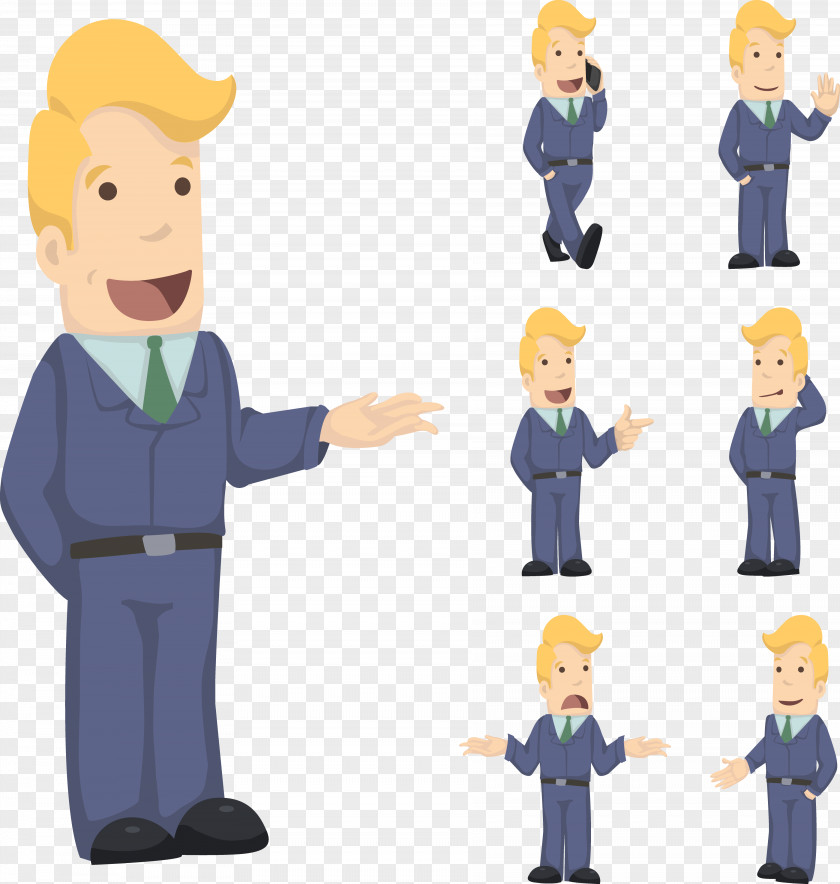 Business Leaders Yellow Hair Illustration PNG