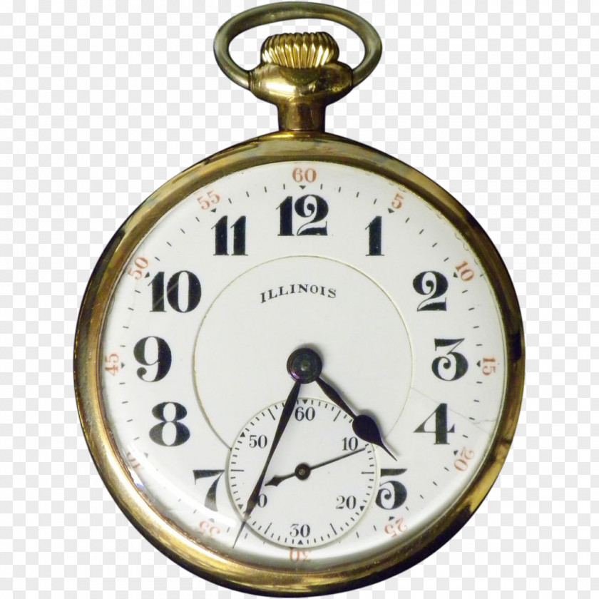 Clock Pocket Watch Gold PNG