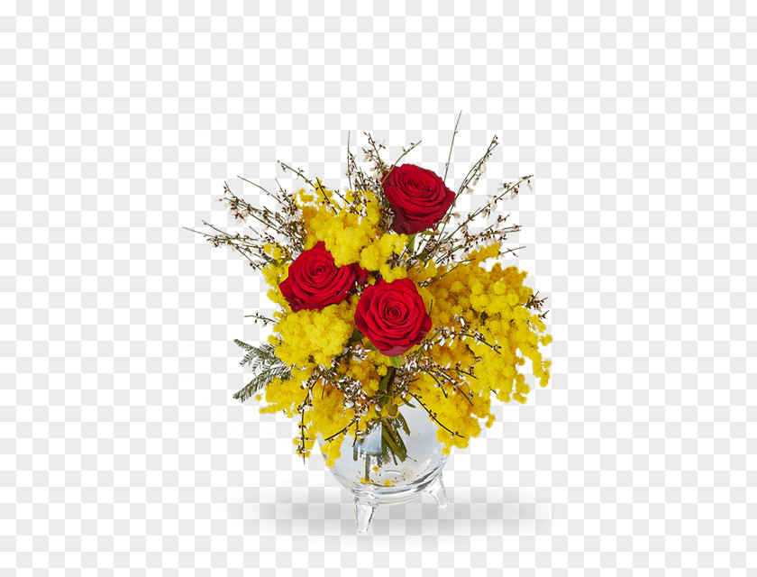 Festa Della Donna Floral Design Acacia Dealbata Cut Flowers Vase Rose PNG