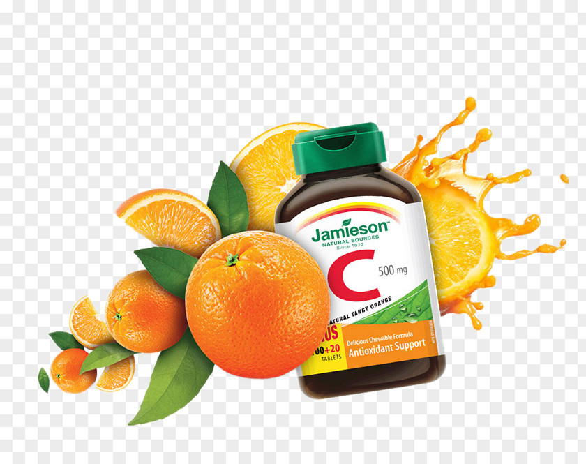 Aerobics Health Chewable Vitamin C Clementine Tangerine Blood Orange Tangelo Valencia PNG