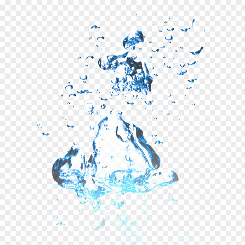 Blue Water Droplets PNG