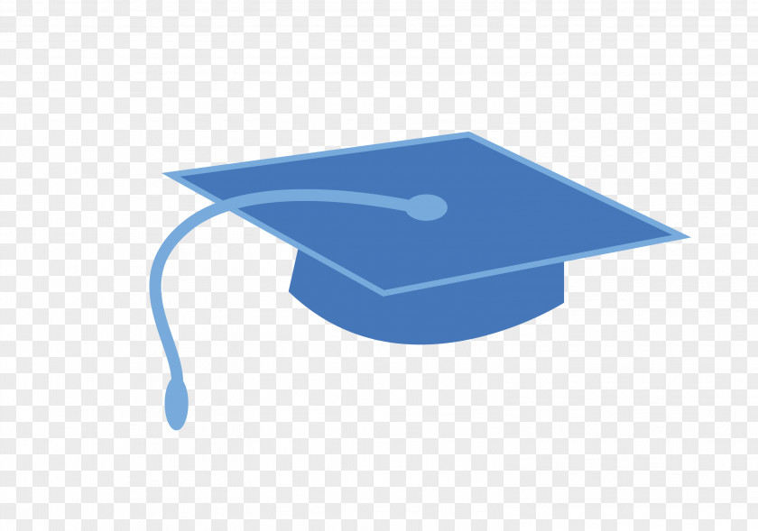 Cartoon Blue Bachelor Cap Bachelors Degree PNG