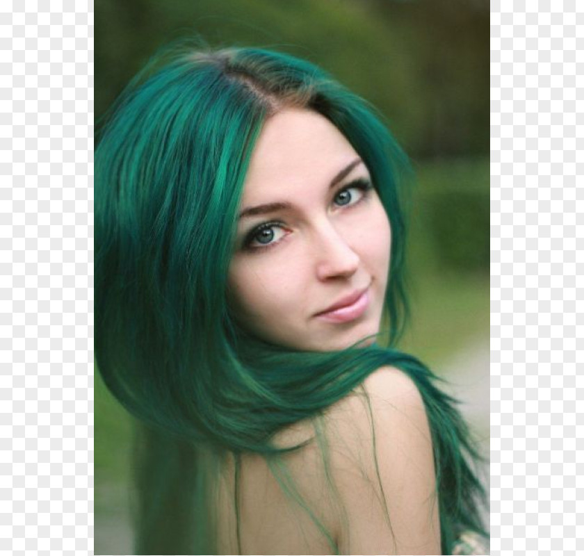 Hair Coloring Human Color Green PNG