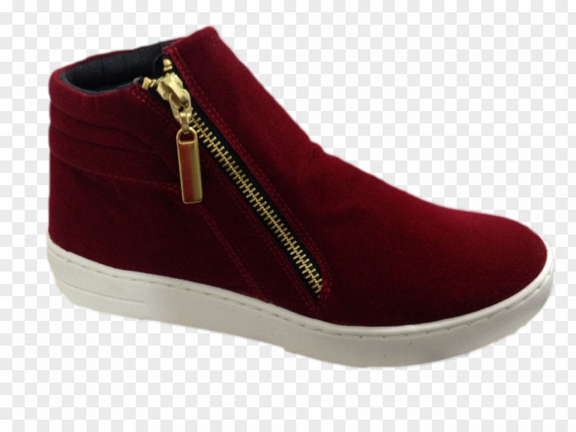 Boot Suede Shoe Sneakers Maroon PNG