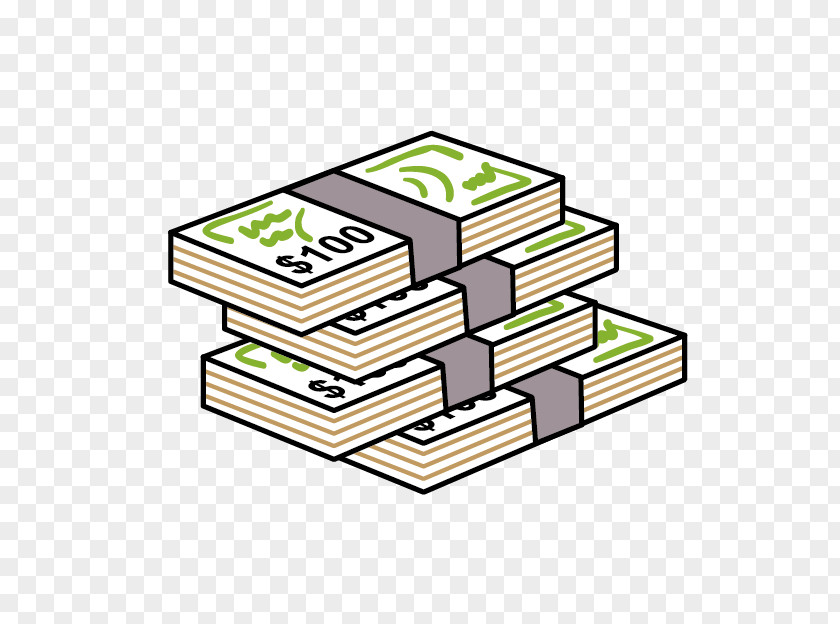 Cartoon Bunch Of Banknotes Banknote Drawing PNG