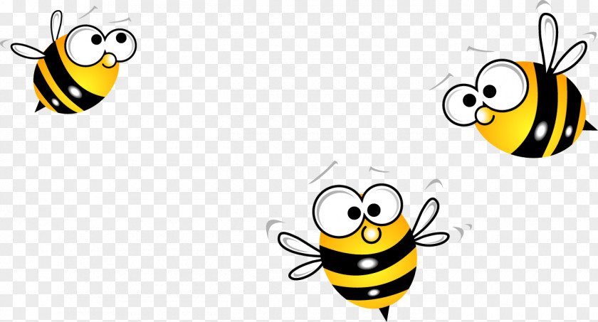 Cute Cartoon Bee Honey Beehive Clip Art PNG