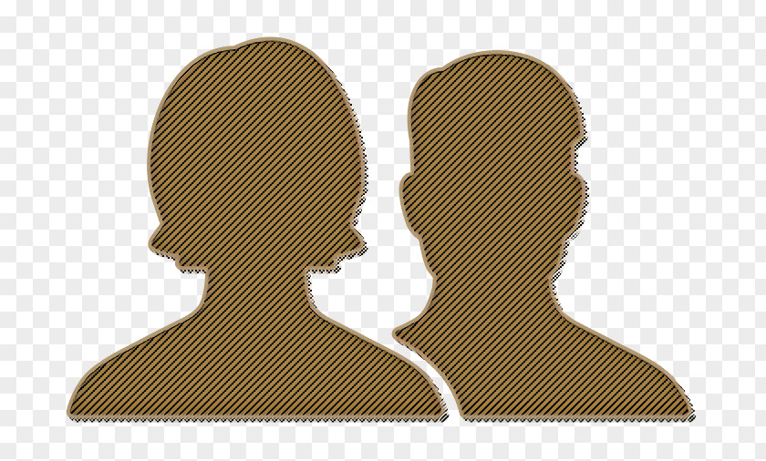 Silhouette Beige Facebook Icon Friends Group PNG
