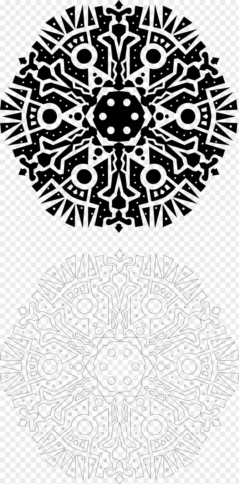 Tribal Pattern Maya Civilization Ornament PNG
