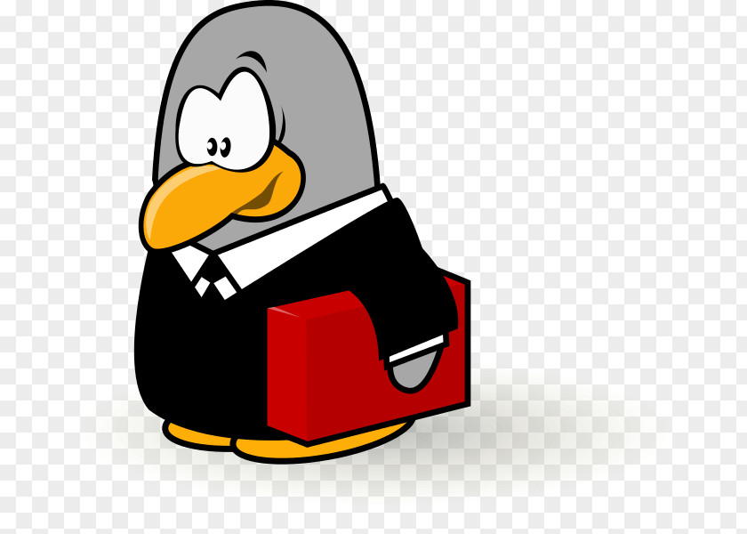 Office Workers Penguin Duck Bird Clip Art PNG