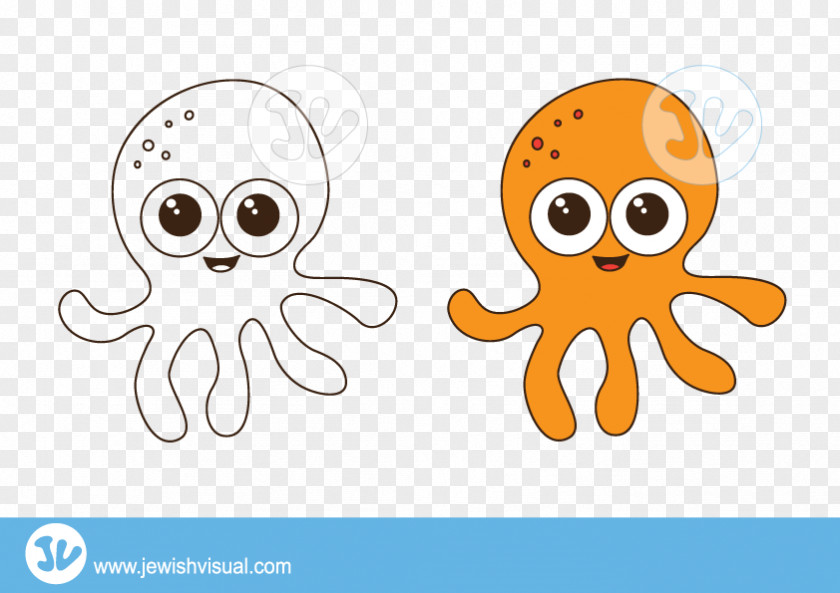 Sent Vector Octopus Purim Clip Art PNG