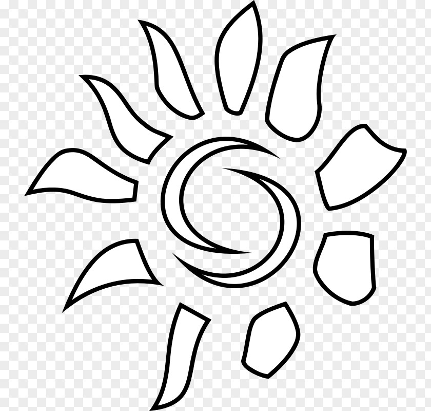 Sun Line Art Drawing Clip PNG