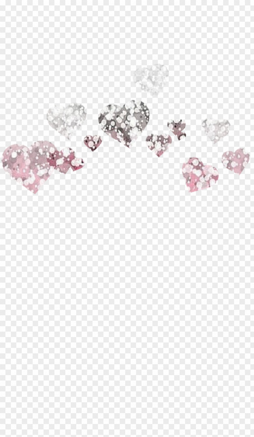 Glitter Crown Pink Body Jewellery M Heart Font PNG