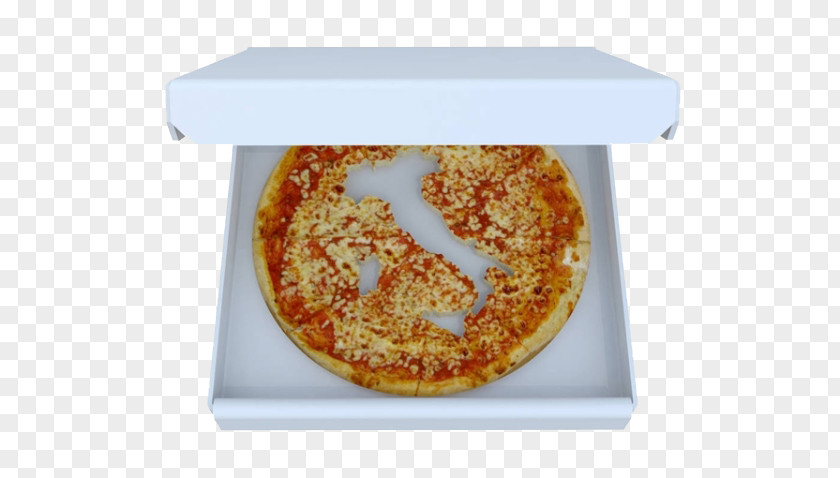 Pizza Box In Italy Map Illustration PNG