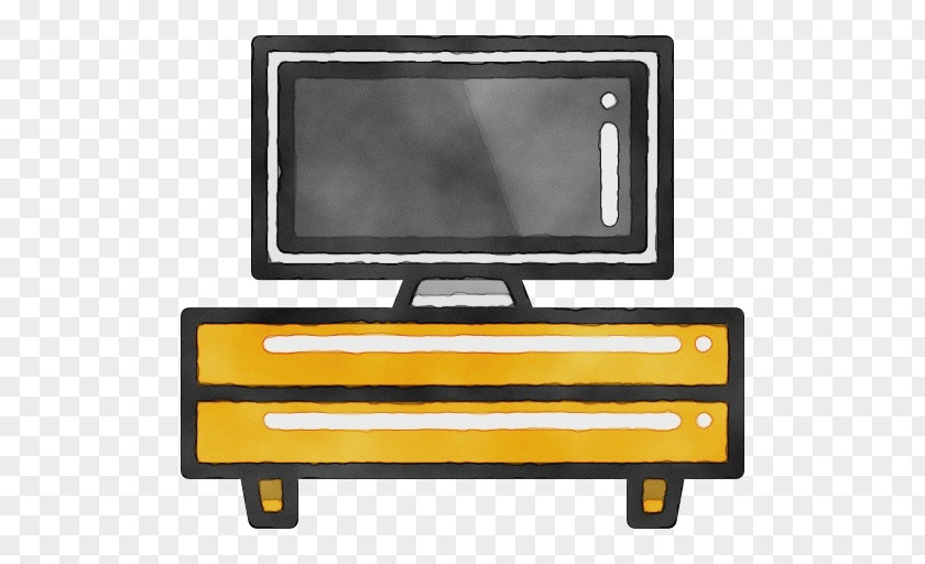 Rectangle Computer Monitor Accessory Watercolor Cartoon PNG