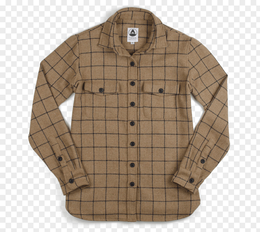 Button Up Shirt Tartan Wool PNG